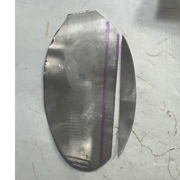 Raw Crystal Statement Ring Upcycled From Copper Baking Dish & Silver Spoon 7.75 - Picture 13 of 14